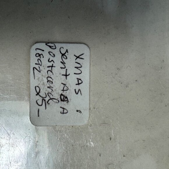 Antique 1892 Christmas Sentiment Postcard With Embossed Glue Gum Dye Humor - Picture 6 of 14